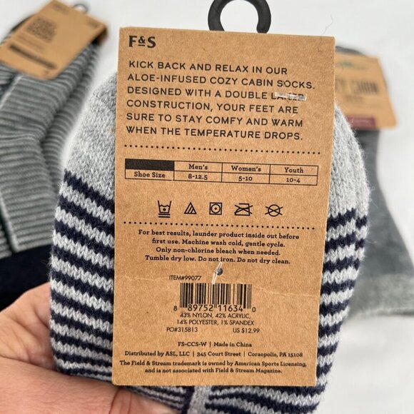 Northern TFC Cozy Cabin Socks 3 pair Bundle Youth Size S Double‎ Layer Design - Picture 3 of 4